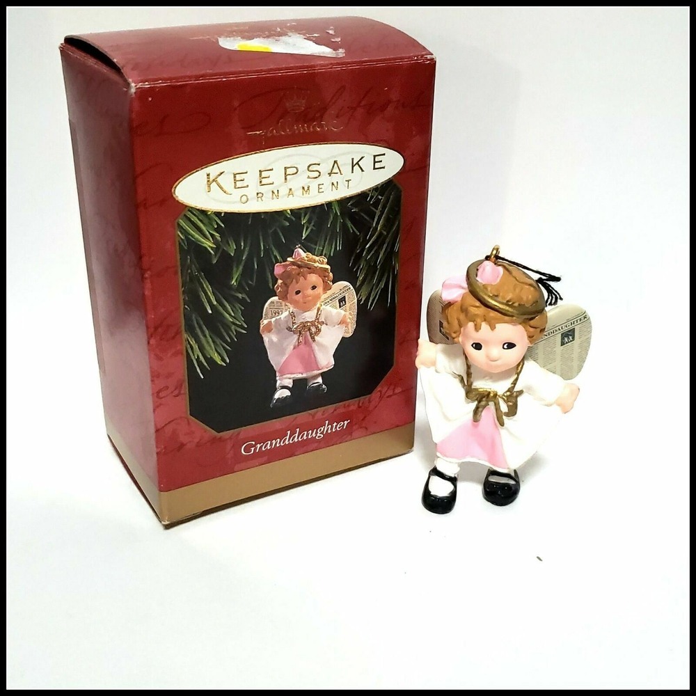 Hallmark Keepsake Ornament Granddaughter 1997 Angel Girl Vintage Christmas Gift